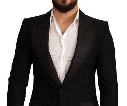 Chaqueta blazer negra elegante de corte entallado de Dolce &amp; Gabbana