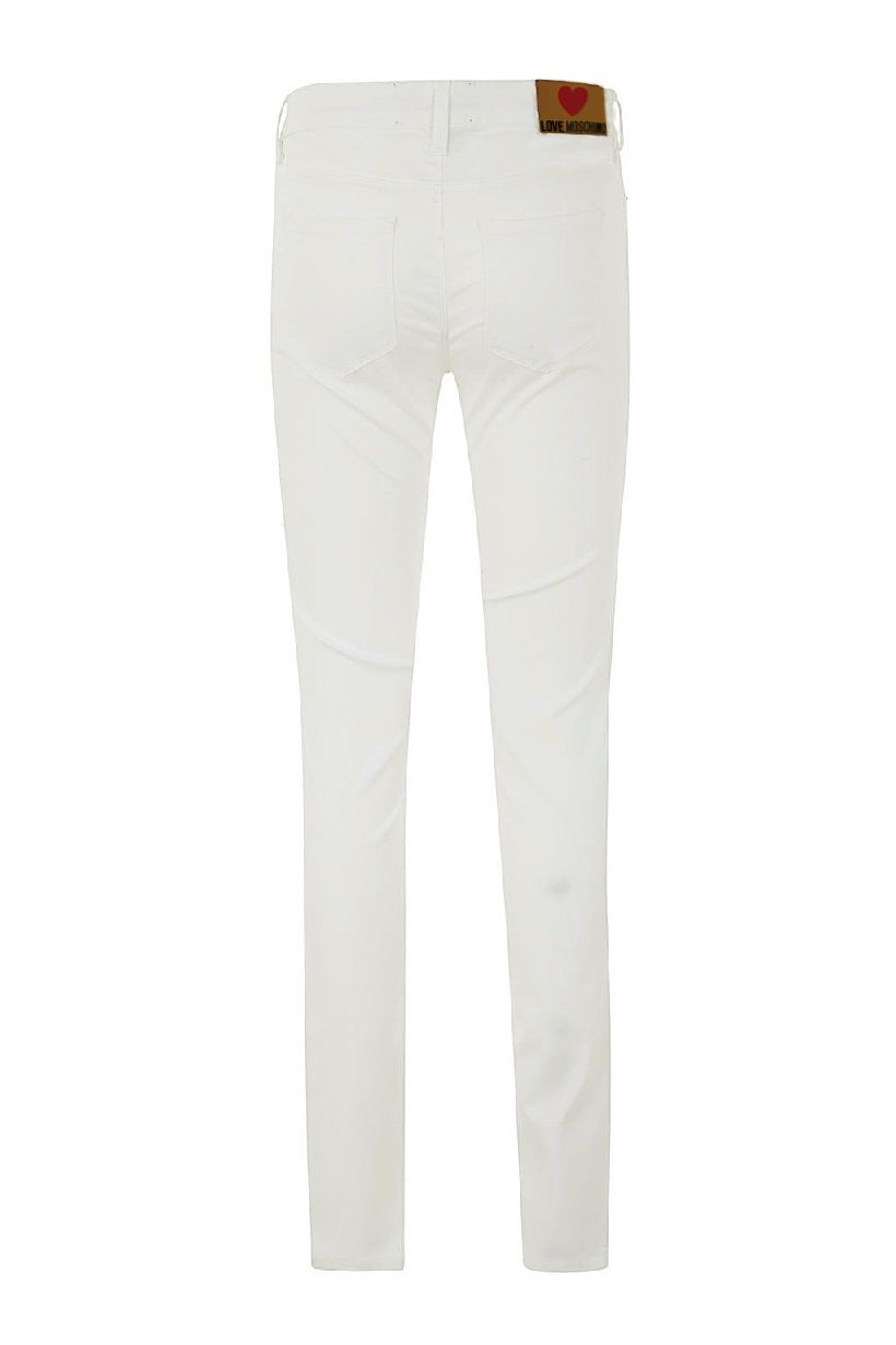 Love Moschino White Cotton Dam Jeans