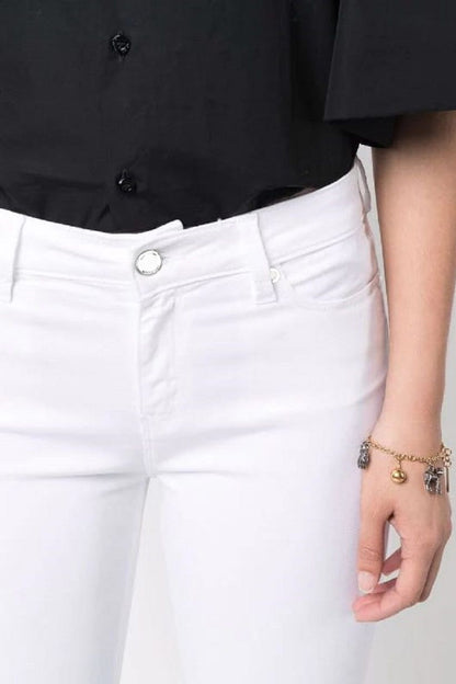 Love Moschino White Cotton Dam Jeans