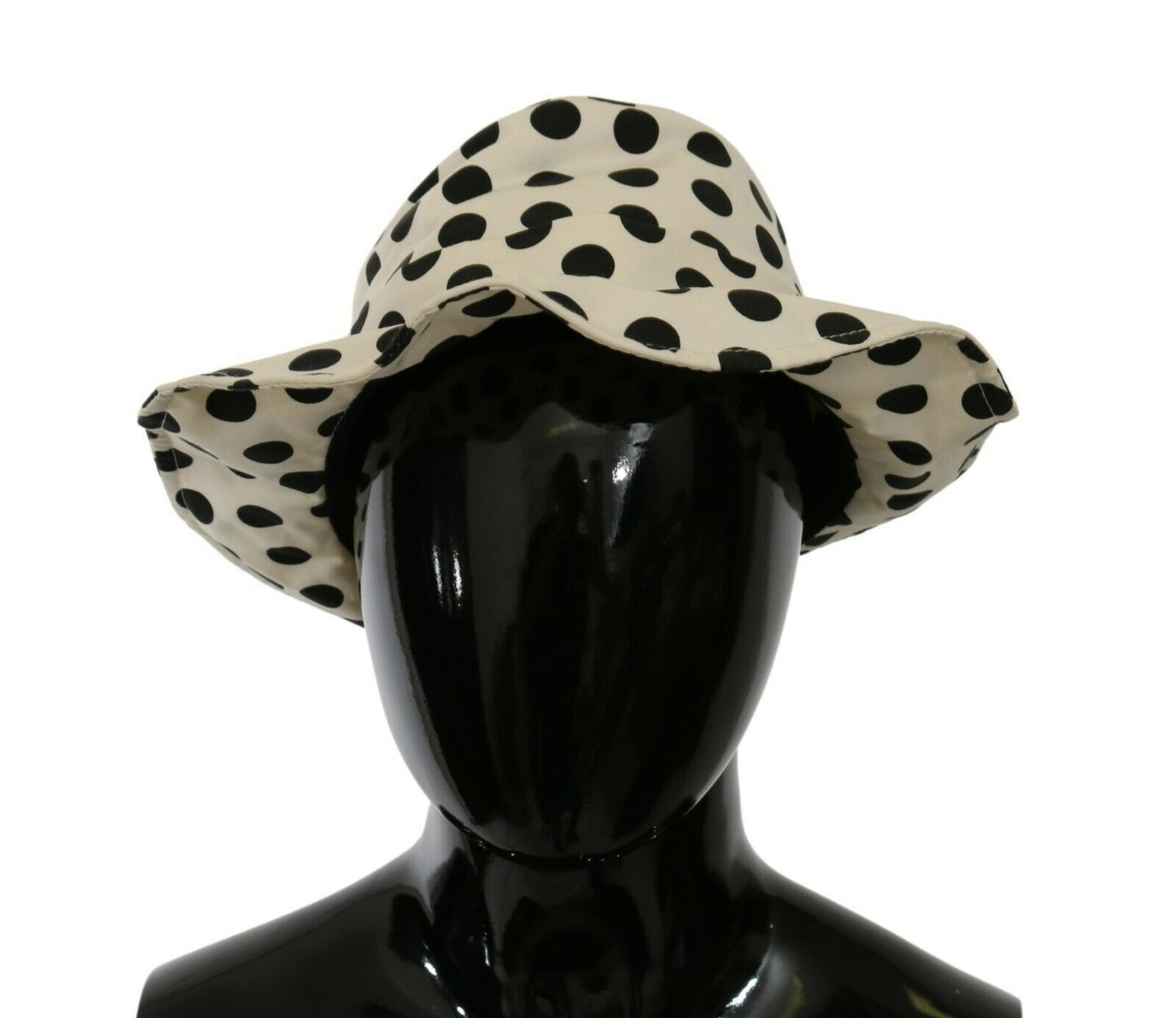 Sombrero trilby elegante de lunares negros de Dolce &amp; Gabbana