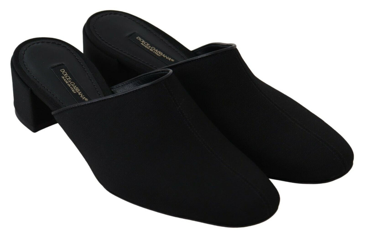 Sandalias negras elegantes de grogrén de Dolce &amp; Gabbana