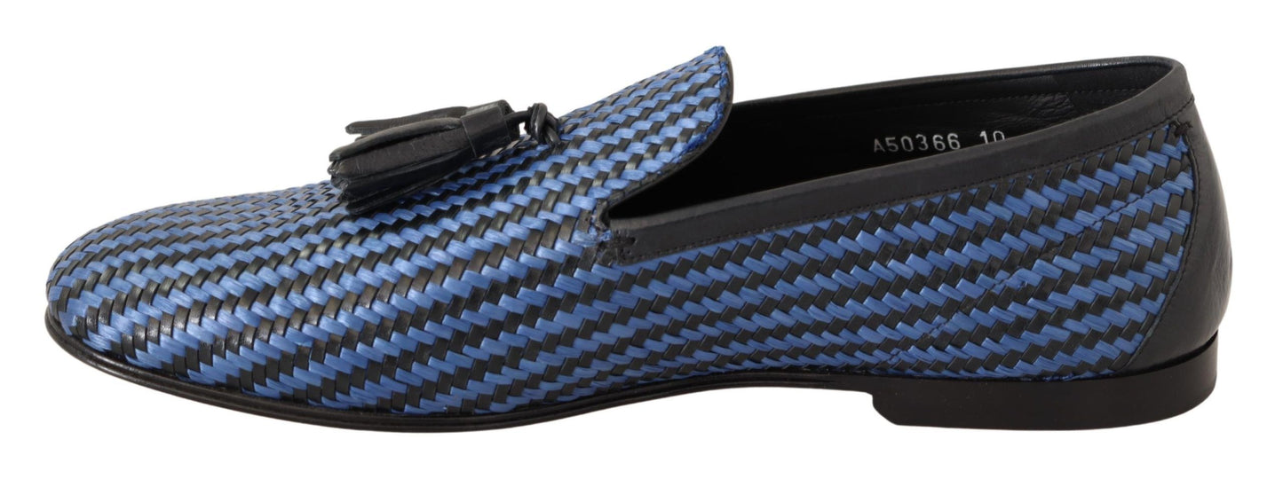 Dolce &amp; Gabbana Elegant Woven Leather Loafers