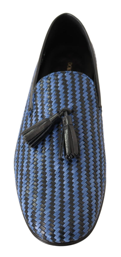 Dolce &amp; Gabbana Elegant Woven Leather Loafers