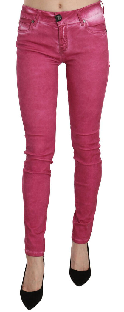 Dolce &amp; Gabbana Chic Pink Mid Waist Skinny Pants