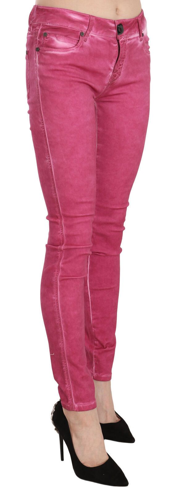 Dolce &amp; Gabbana Chic Pink Mid Waist Skinny Pants