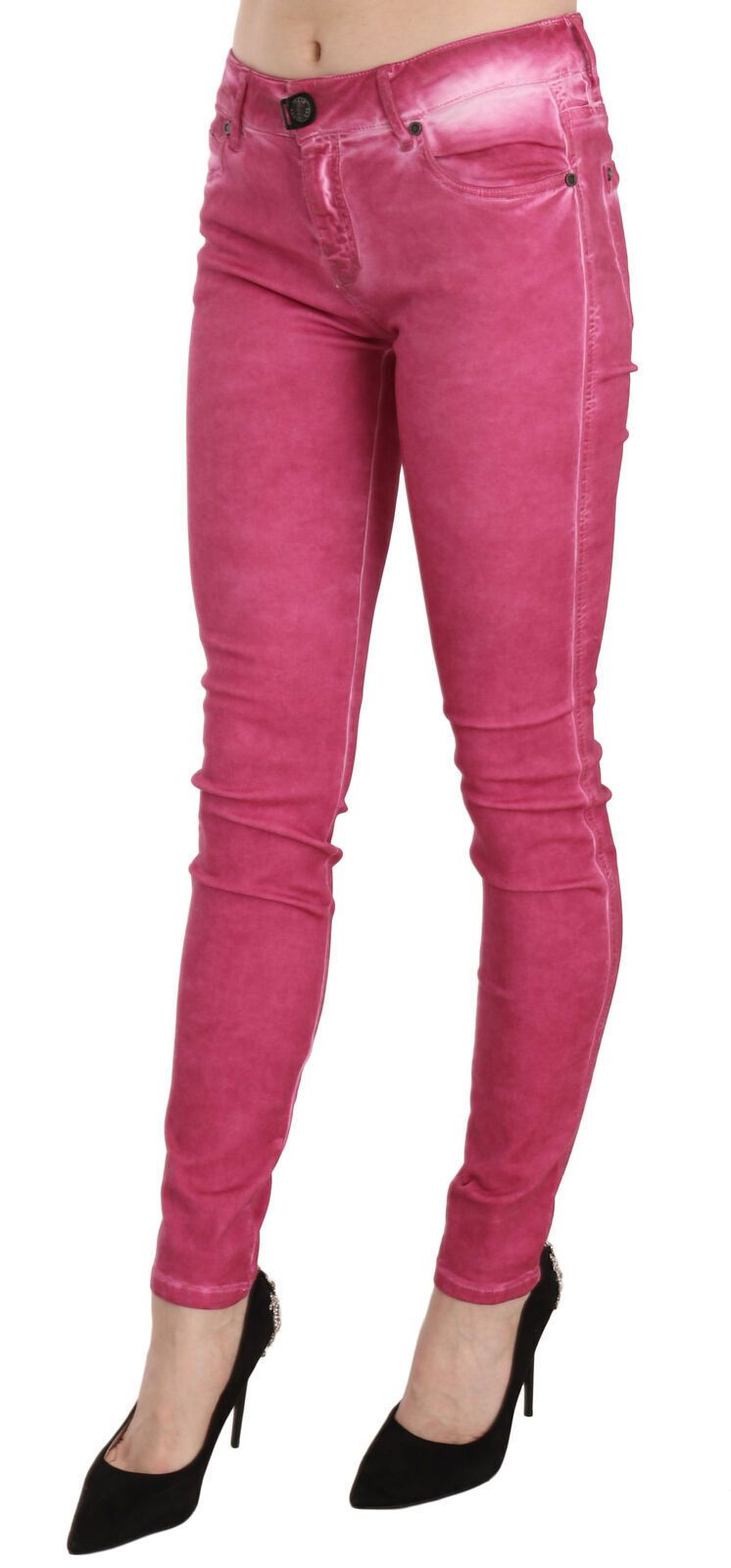 Dolce &amp; Gabbana Chic Pink Mid Waist Skinny Pants