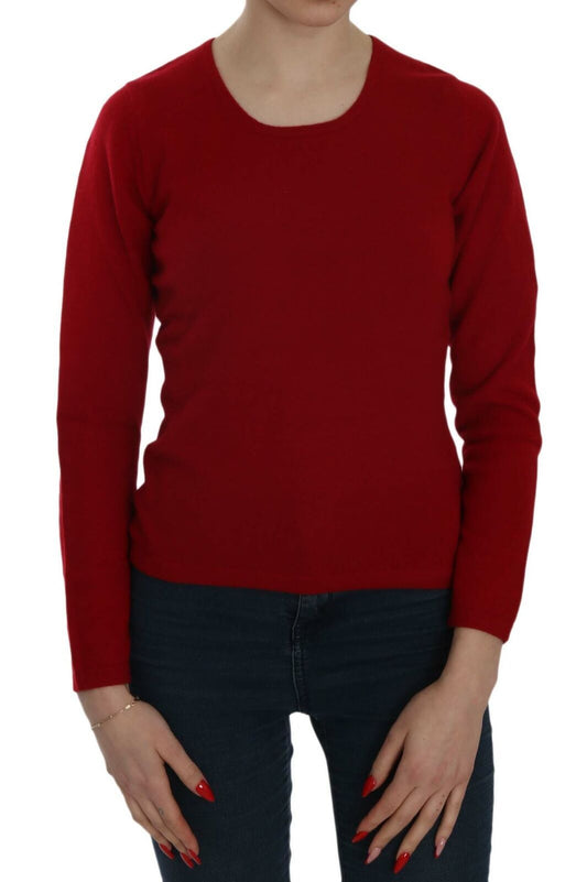 MILA SCHÖN Elegant Röd Cashmere Pullover Blus