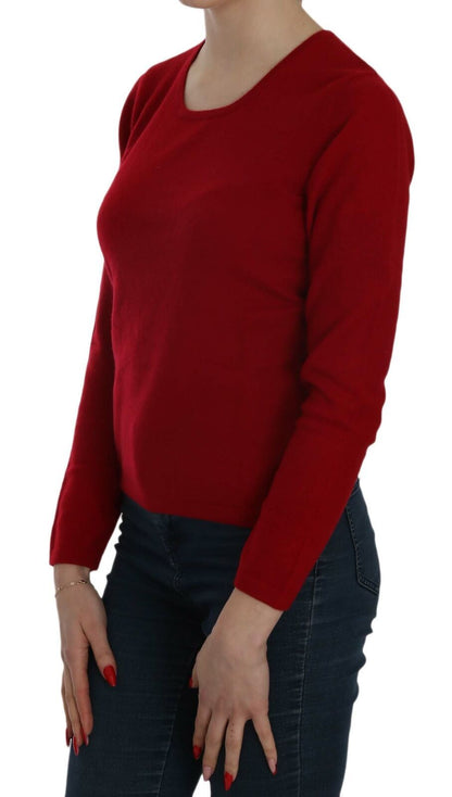 MILA SCHÖN Elegant Röd Cashmere Pullover Blus