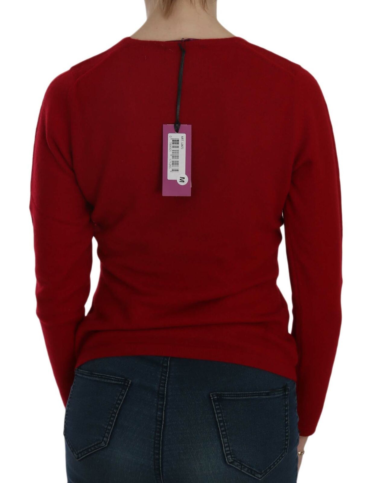 MILA SCHÖN Elegant Röd Cashmere Pullover Blus