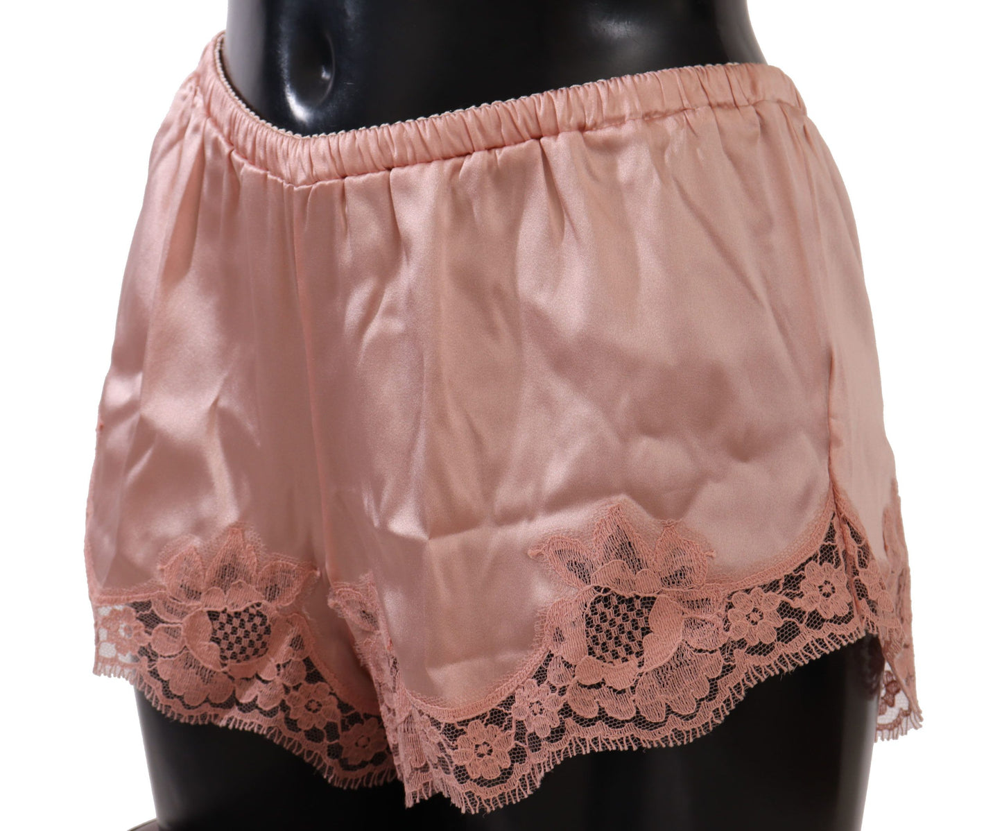 Dolce &amp; Gabbana eleganta puderrosa sidenspetsunderklädershorts