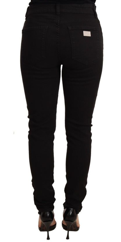 Dolce &amp; Gabbana Elegant Slim-Fit Svarta Skinny Jeans