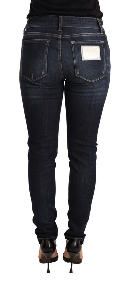 Dolce &amp; Gabbana Chic Blue Slim Skinny Jeans