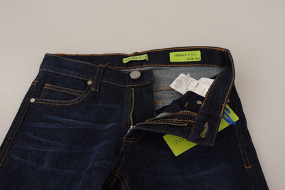 Versace Jeans Eleganta skinny designerjeans med låg midja