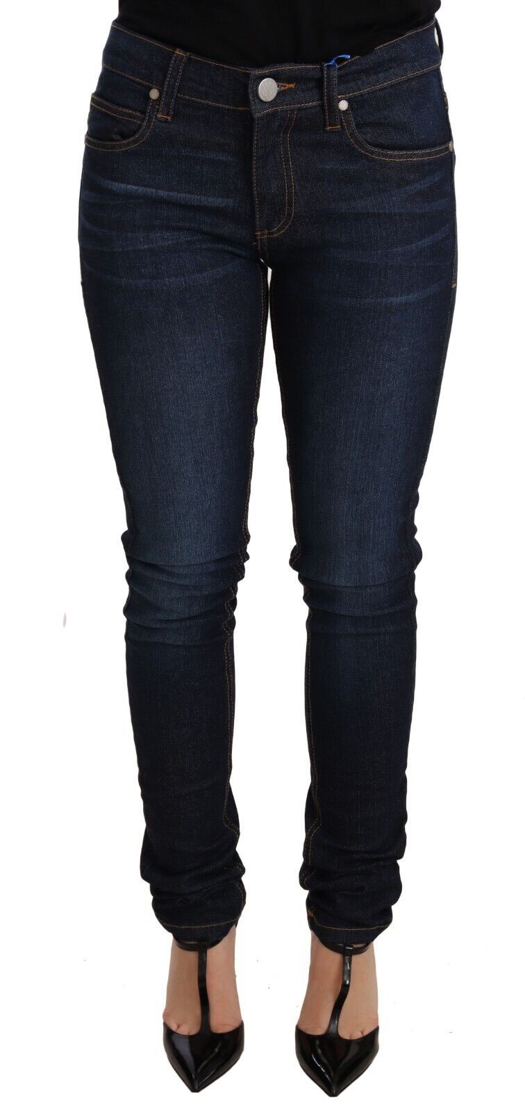 Versace Jeans Eleganta skinny designerjeans med låg midja