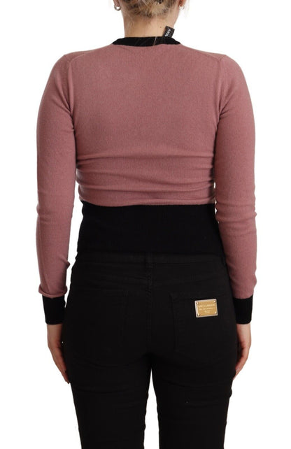 Dolce &amp; Gabbana Elegant Pink Cashmere Crewneck tröja