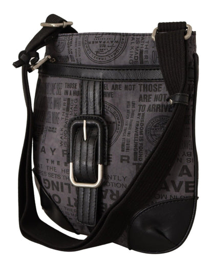 Bolso bandolera elegante de tela gris WAYFARER