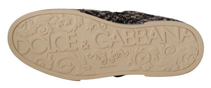 Zapatillas de piel plateadas Elegance de Dolce &amp; Gabbana