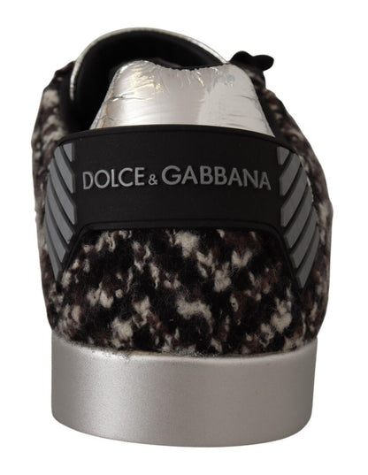 Zapatillas de piel plateadas Elegance de Dolce &amp; Gabbana