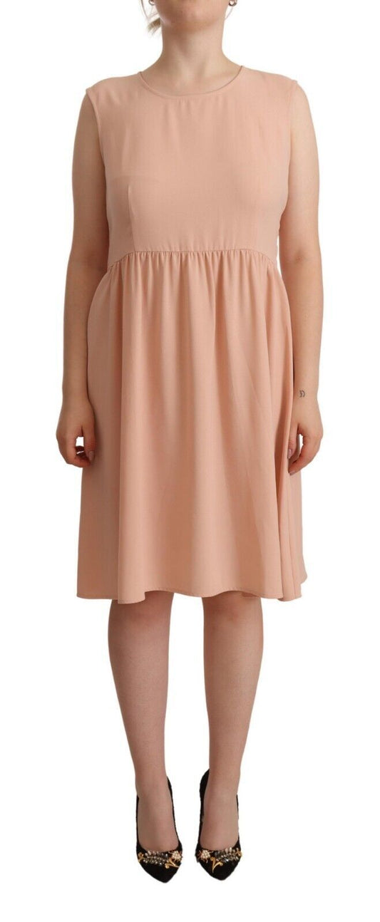 Vestido recto elegante sin mangas en color beige de Twinset