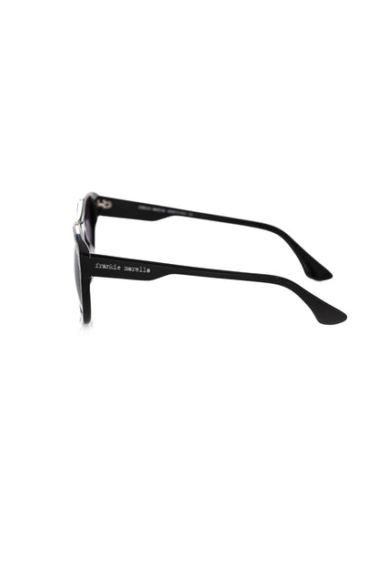 Frankie Morello Black Acetate Men Solglasögon