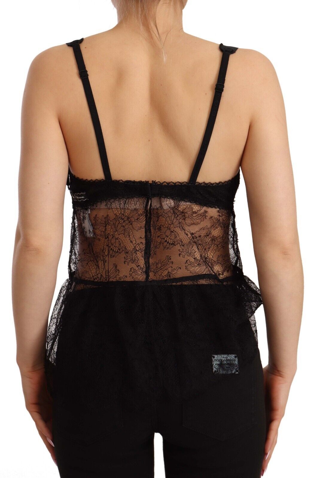 Dolce &amp; Gabbana Elegant Black Silk Underkläder Chemise