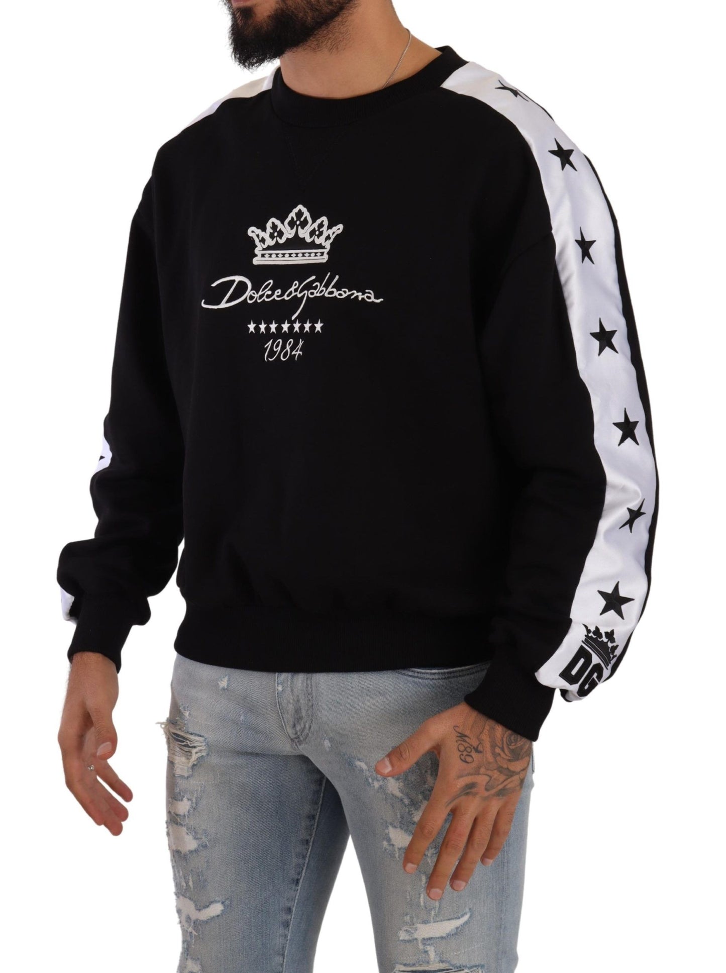 Dolce &amp; Gabbana Elegant Crown 1984 Crewneck-tröja