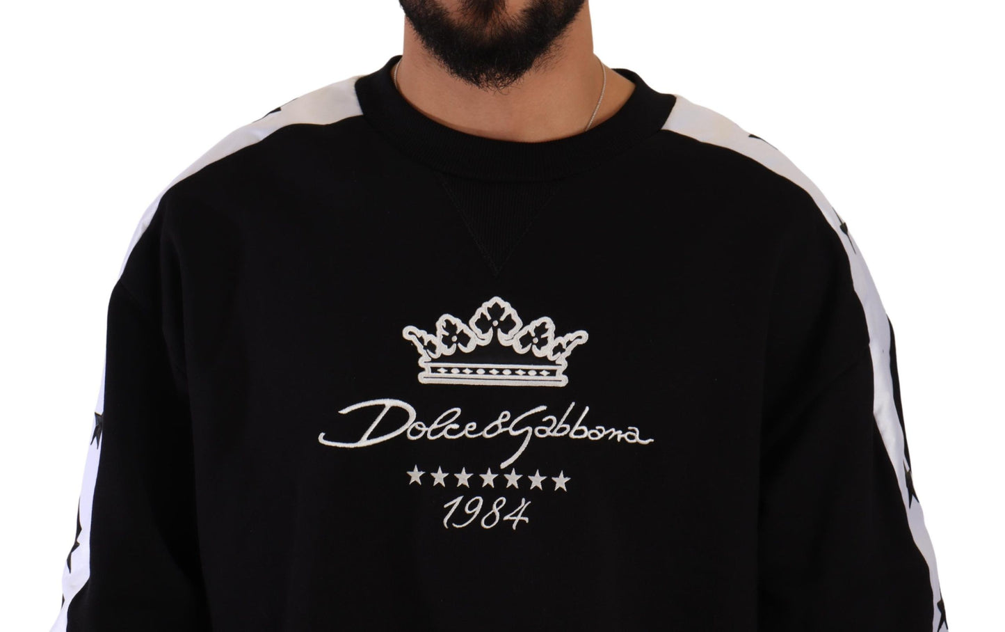 Dolce &amp; Gabbana Elegant Crown 1984 Crewneck-tröja