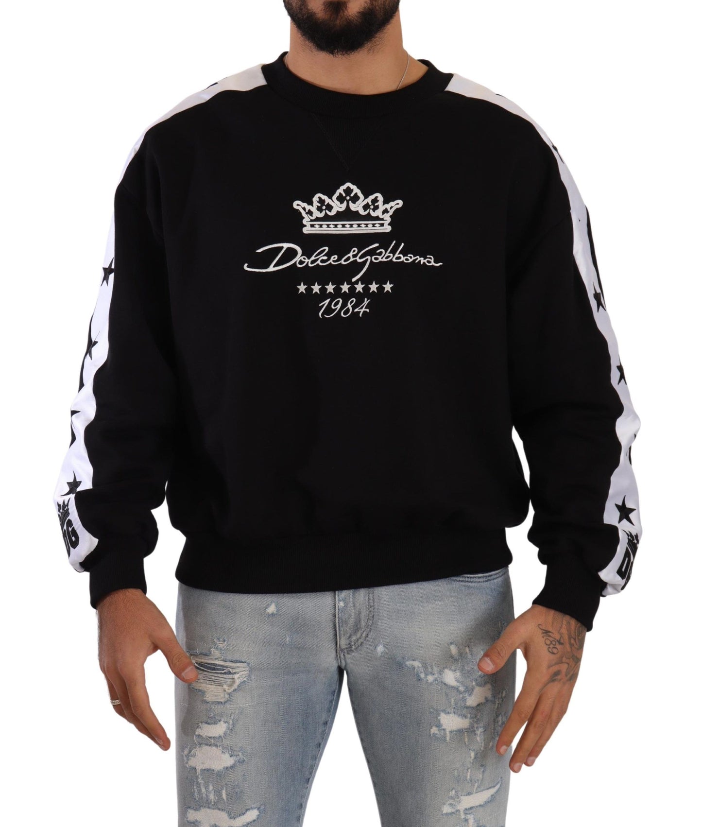 Dolce &amp; Gabbana Elegant Crown 1984 Crewneck-tröja