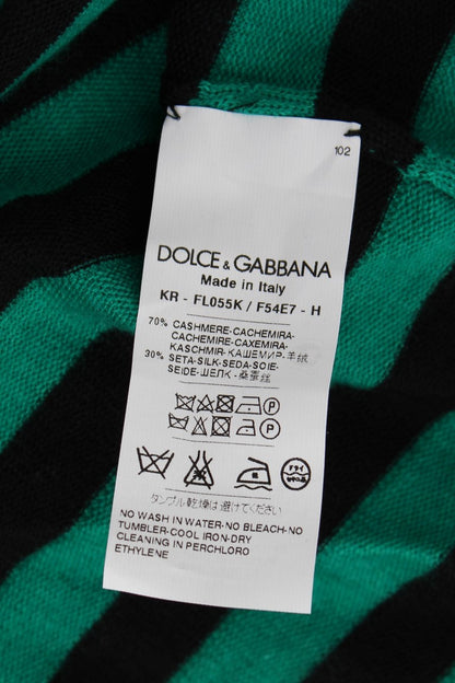 Dolce &amp; Gabbana elegant randig kashmirsilkeströja