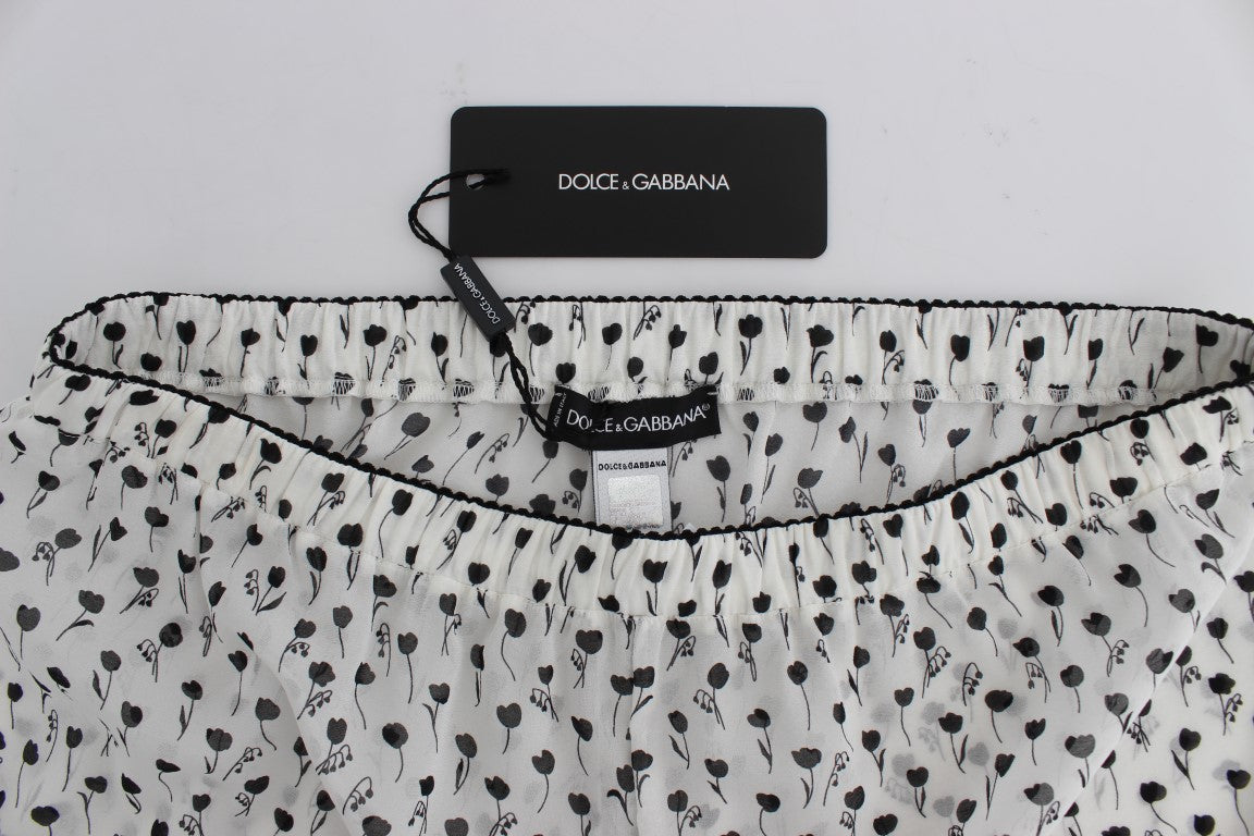 Dolce &amp; Gabbana Elegant Sleep-Shorts i sidenspets