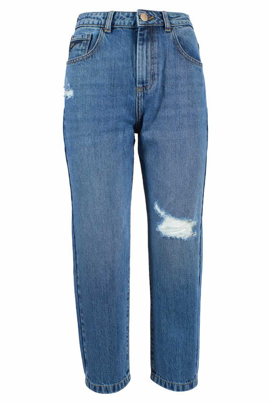 Yes Zee Jeans de algodón azul para mujer