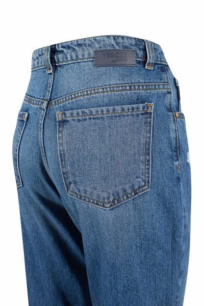 Yes Zee Jeans de algodón azul para mujer