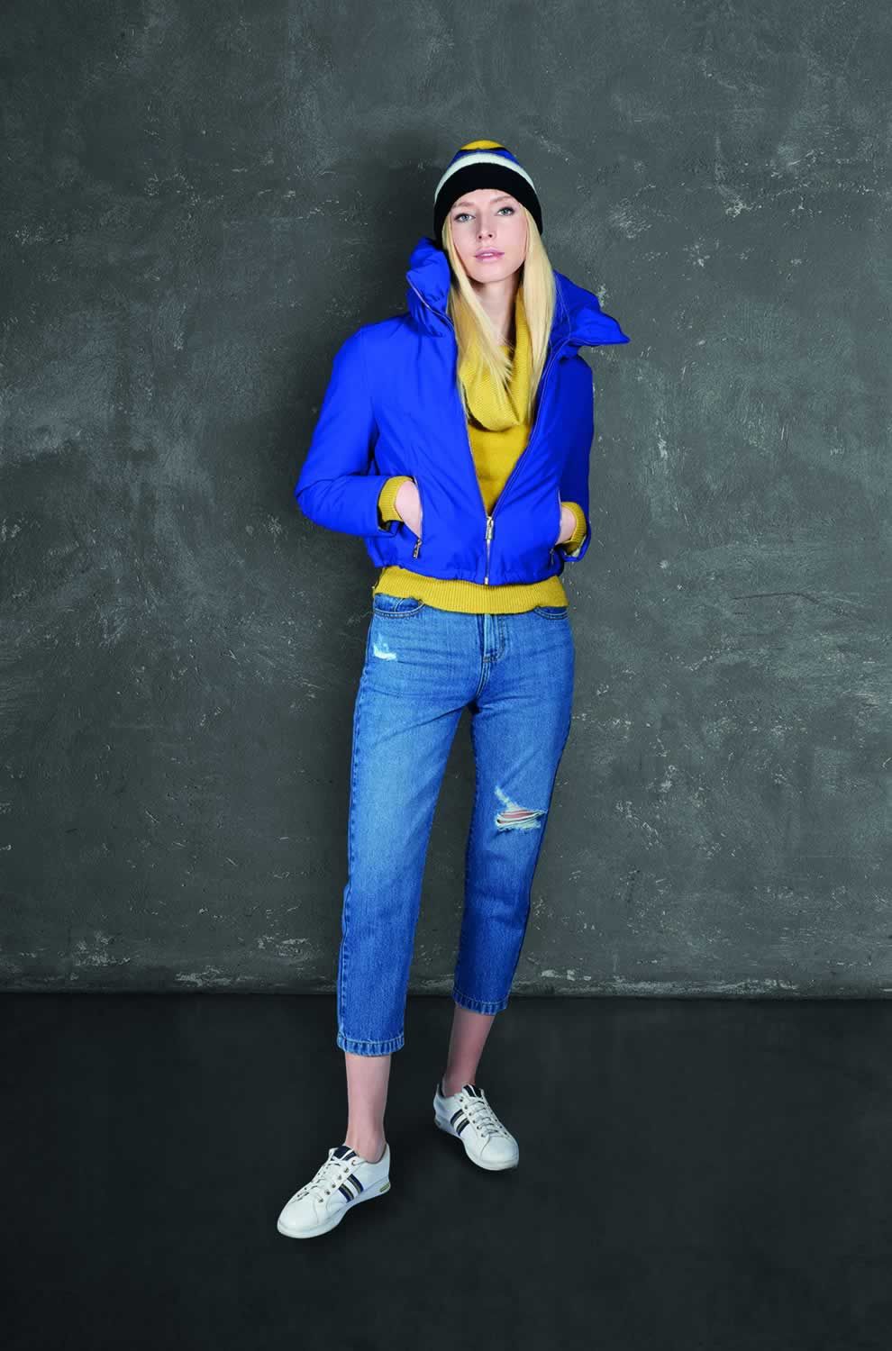 Yes Zee Jeans de algodón azul para mujer