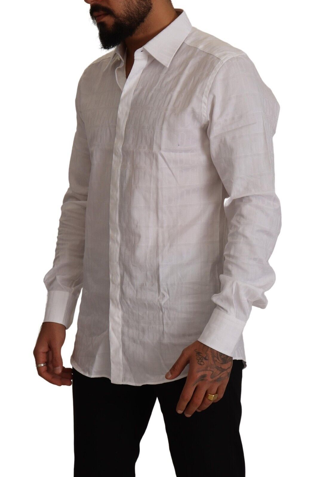 Dolce &amp; Gabbana Elegant White Cotton Dress Shirt - Slim Fit