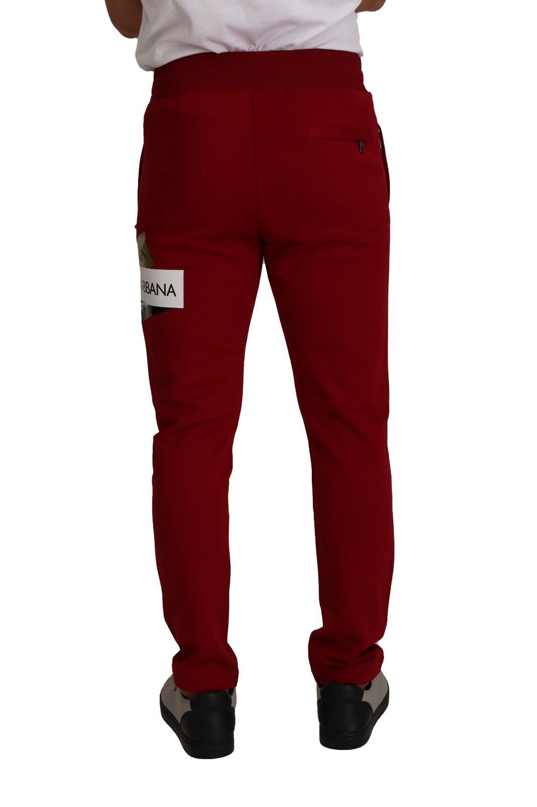 Dolce &amp; Gabbana eleganta röda joggingbyxor med dragsko