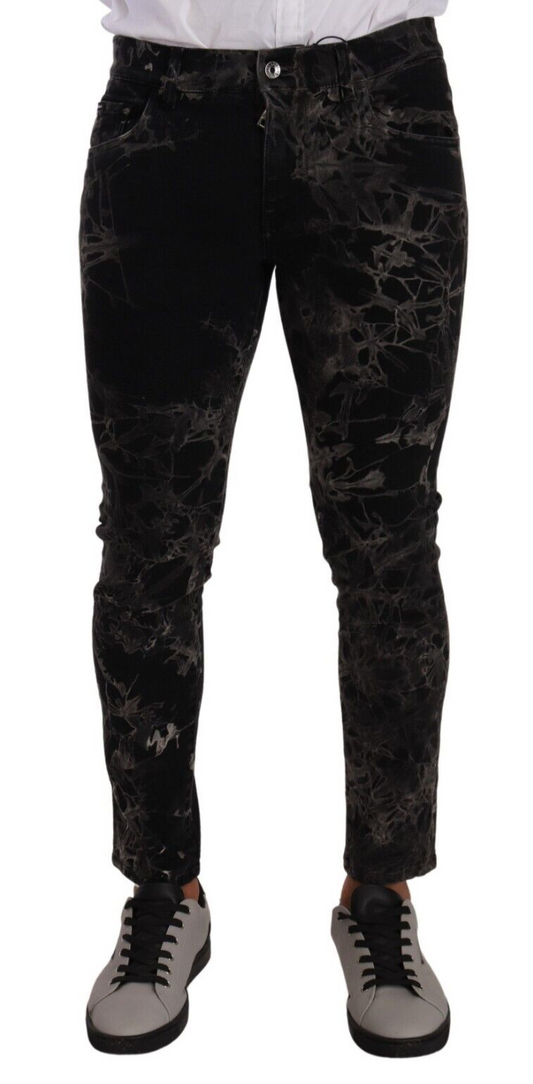 Dolce &amp; Gabbana Slim Fit Mönstrade Skinny Jeans