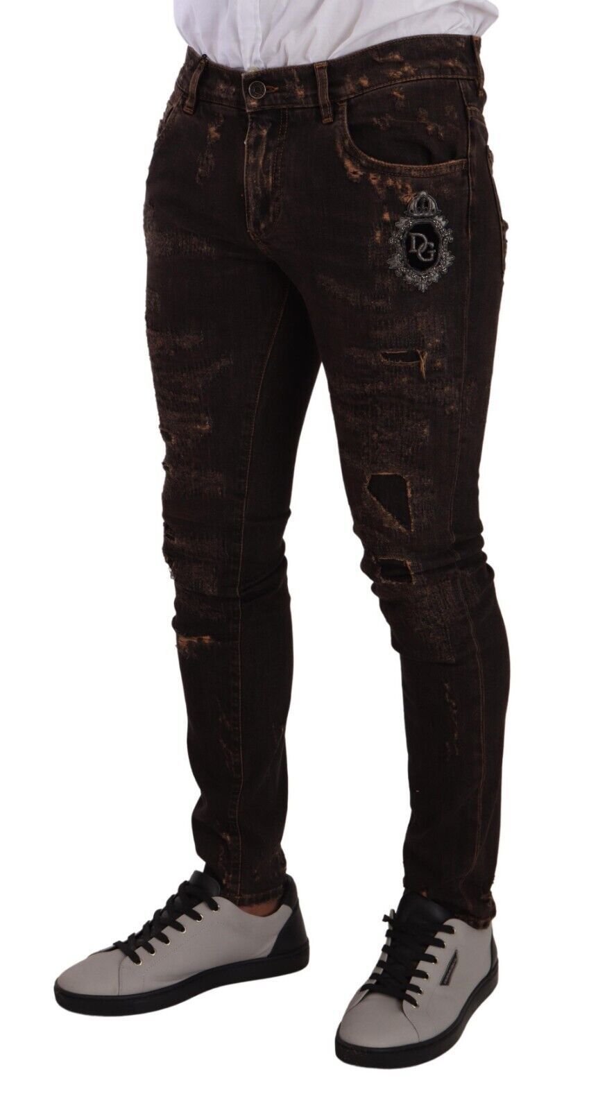 Dolce &amp; Gabbana Slim Fit Distressed Skinny Denim Jeans