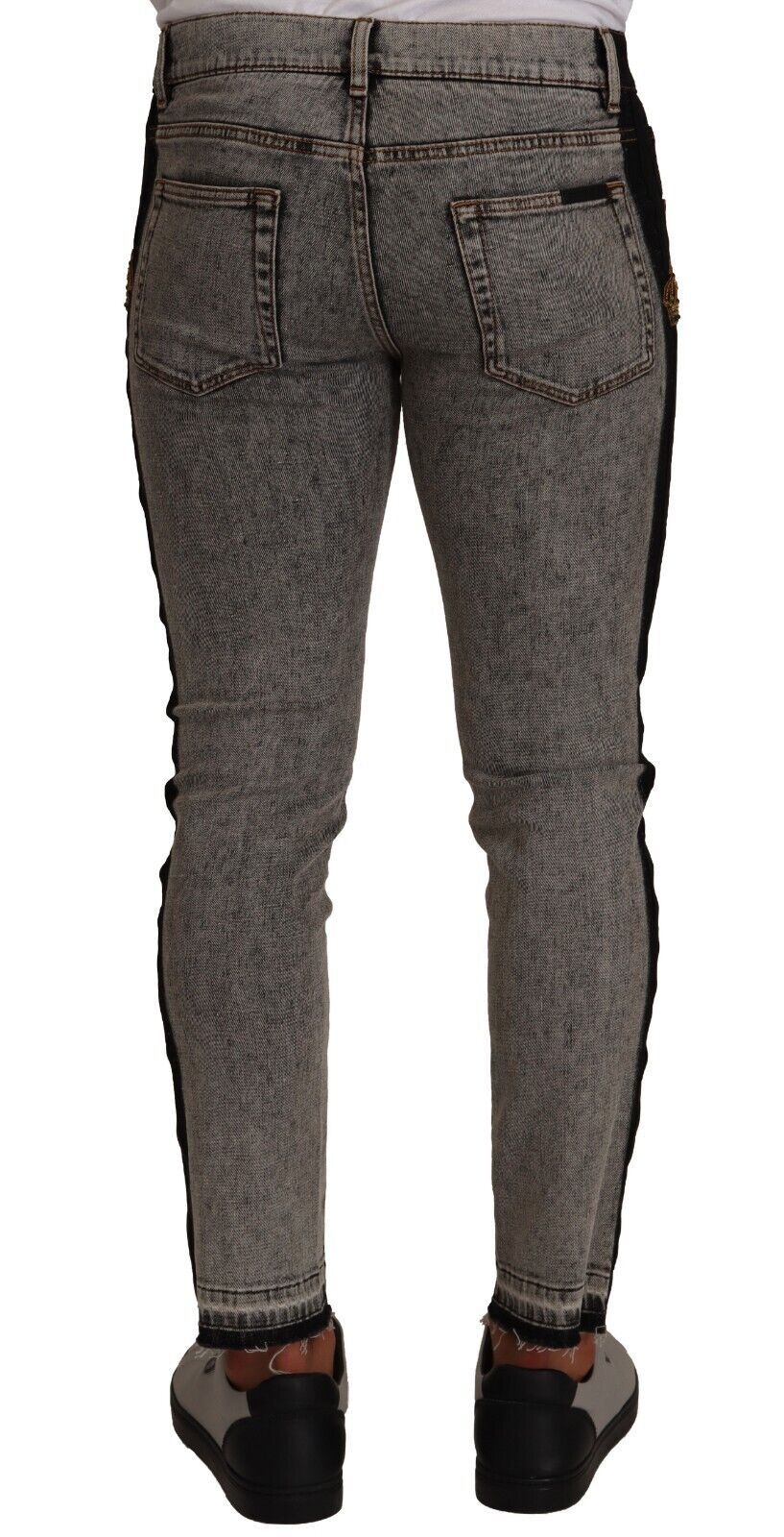 Dolce &amp; Gabbana Chic Utsmyckade Crown Skinny Jeans