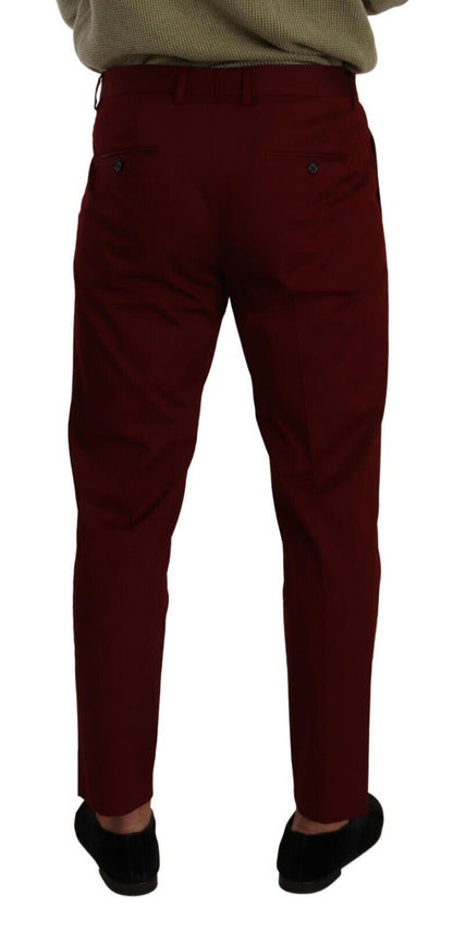 Dolce &amp; Gabbana Elegant mörkröd klänning Chinos för män