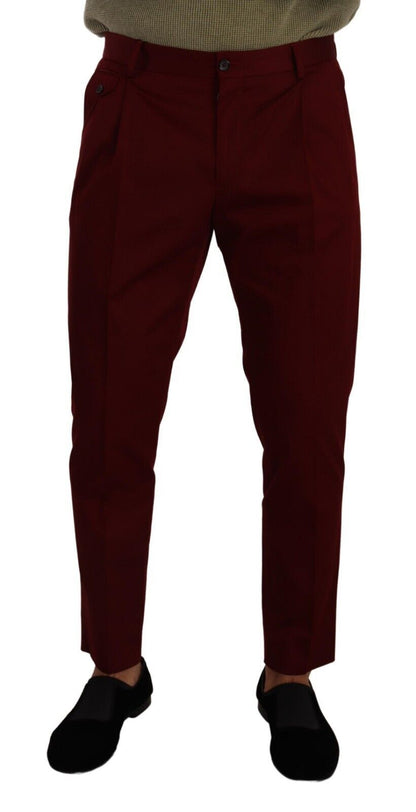 Dolce &amp; Gabbana Elegant mörkröd klänning Chinos för män