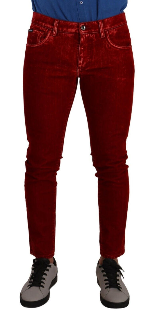 Dolce &amp; Gabbana Ravishing Red Slim Fit designerjeans