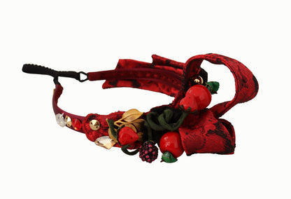 Diadema roja adornada con cerezas sicilianas de Dolce &amp; Gabbana