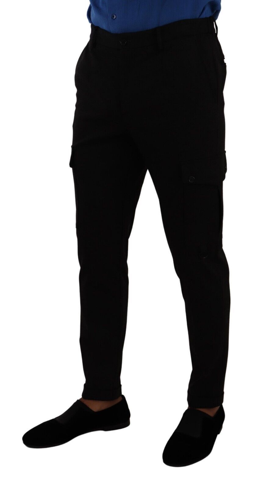 Dolce &amp; Gabbana Elegant Black Slim Fit Cargo Pants