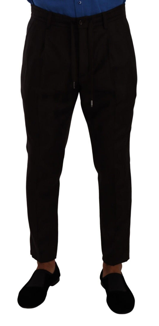 Dolce &amp; Gabbana Elegant joggingbyxor i vinröd ull