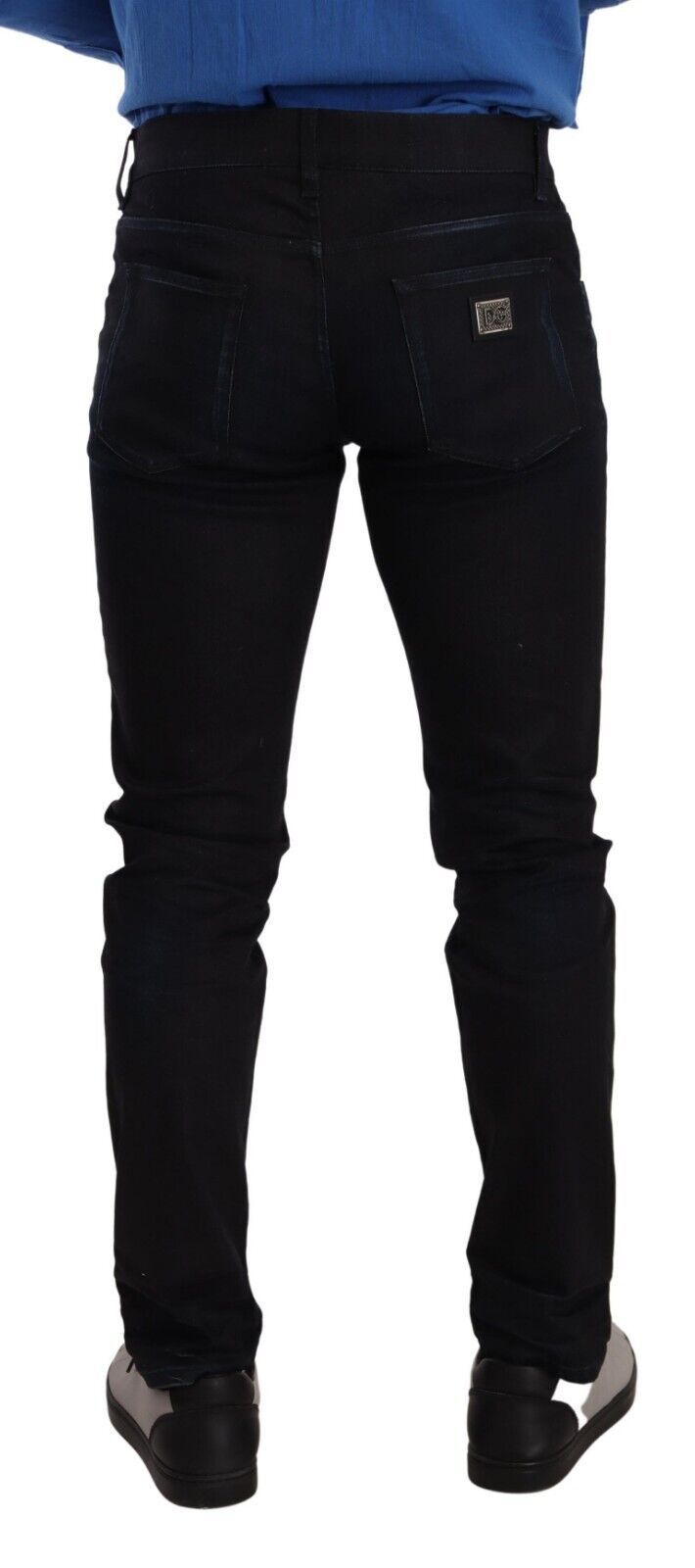 Dolce &amp; Gabbana Elegant Slim Fit Skinny Jeans i mörkblått