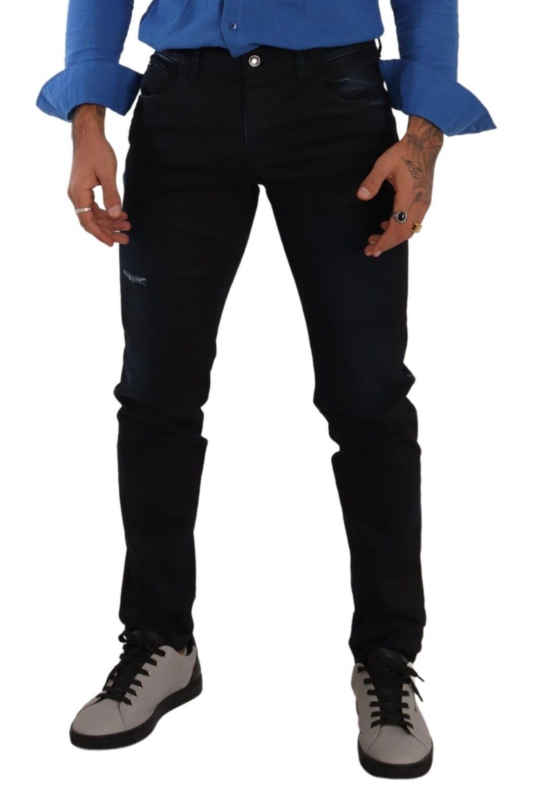 Dolce &amp; Gabbana Elegant Slim Fit Skinny Jeans i mörkblått