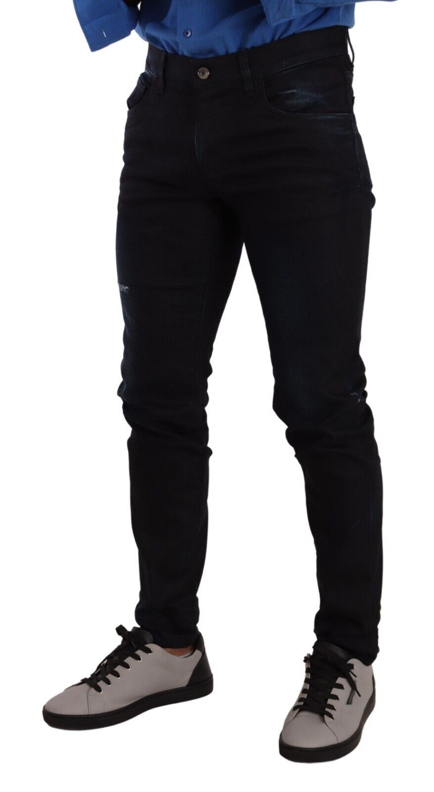 Dolce &amp; Gabbana Elegant Slim Fit Skinny Jeans i mörkblått