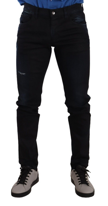 Dolce &amp; Gabbana Elegant Slim Fit Skinny Jeans i mörkblått