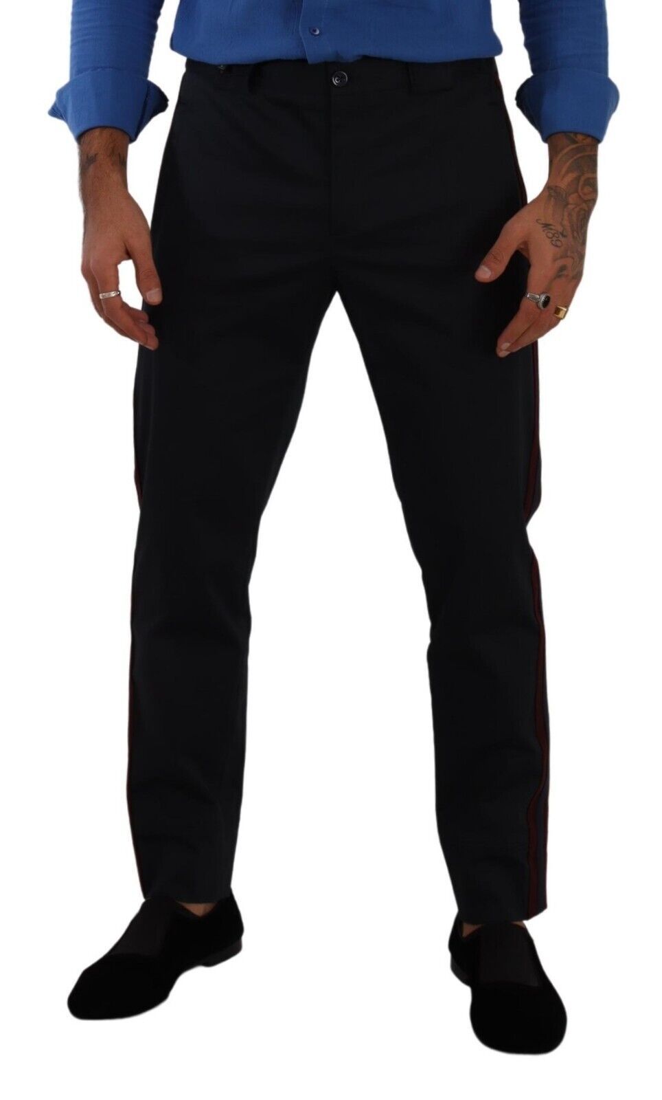 Dolce &amp; Gabbana Chino Slim Fit Chinos-byxor i Blå