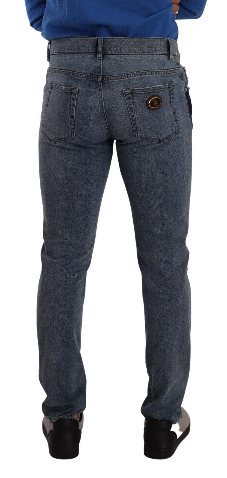 Dolce &amp; Gabbana Chic Slim Fit Tattered Denim